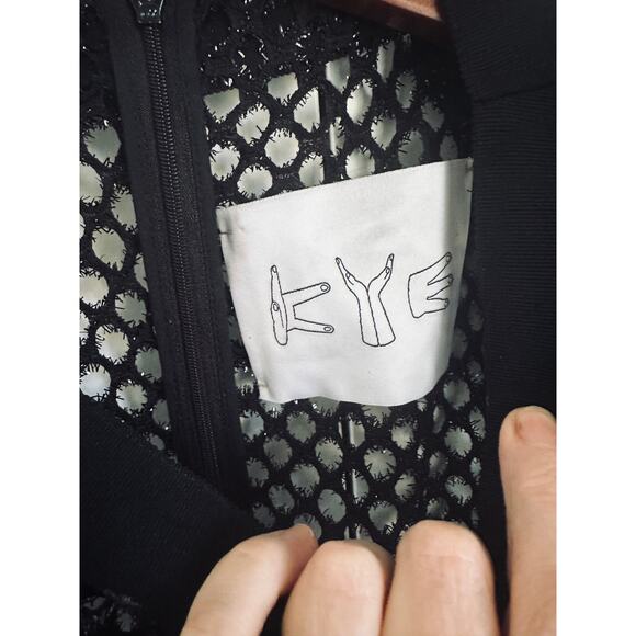 KYE Opening Ceremony Mesh Black Shirt Size Medium Sheer Punk Goth Grunge Style - Picture 3 of 10